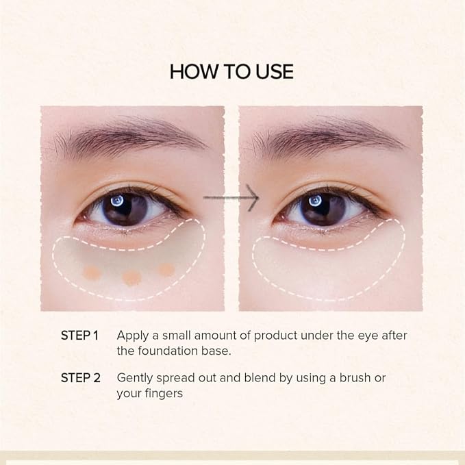 SKINFOOD Salmon Darkcircle Concealer Cream, Korean Under Eye Concealer for Moisturizing Dark Circles, with Salmon PDRN (Sodium DNA) Stocking Stuffers, 10g / 0.35oz