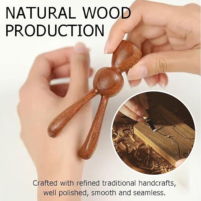 OULIGET Natural Wooden Nose Guasha Massage Tools Anti-Static, Eyes Facial Wood Gua Sha Tool,face Manual Massager Tool, Handheld Meridians Acupoint Massage Tool