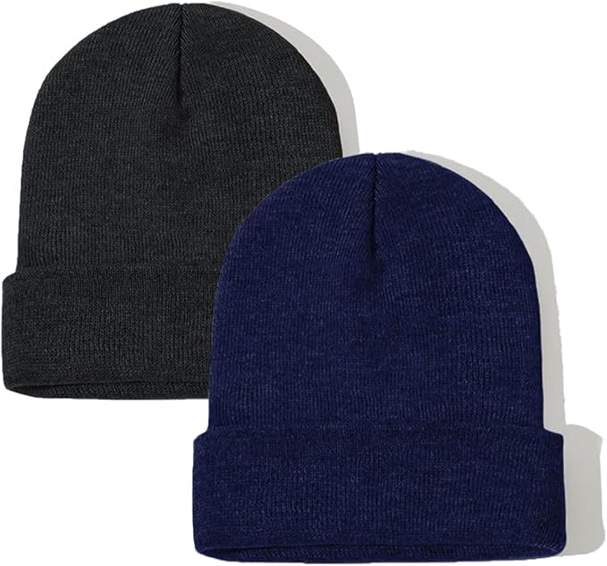 ZOORON Beanie for Women Men Ski Watch Cap Cuffed Plain Skull Knit Hat Soft Fisherman Winter Hat