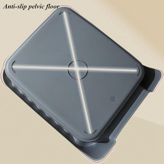 Indoor Outdoor Dog Potty Training Tray, Reusable Puppy Litter Box for Small & Medium Puppies, Pet Potty Pad Holder Toilet for Puppy Training 14.57''LX4.53''HX13.78''W (Grey)