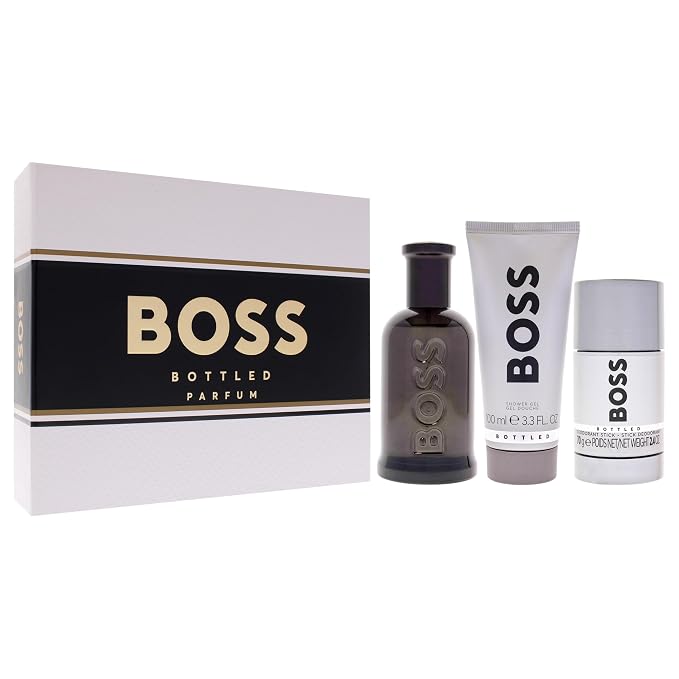 Hugo Boss/ Boss Bottled No. 6 for Men - 3 Pc Gift Set 3.3oz Parfum Spray, 3.3oz Shower Gel, 2.4oz Deodorant Stick