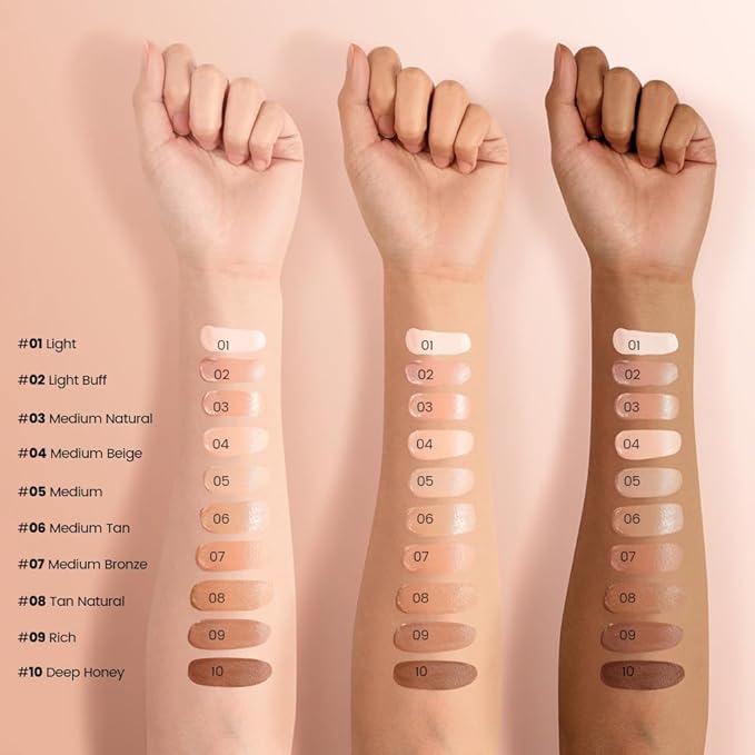 Kaely Liquid Concealer for Older Women, Under Eye Brightener Full Coverage Concealer for Dark Circles, Color Correcting Foundation Face Makeup Waterproof, Vegan & Cruelty-Free, 01 Light