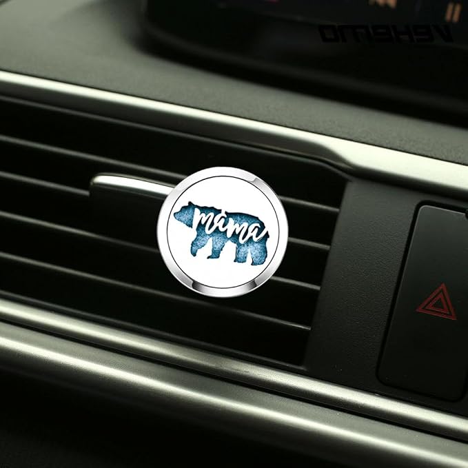 30mm Mama Bear Car Diffuser Vent Clip Essential Oil Aromatherapy Air Freshener Vent Clips Car Accessories for Women