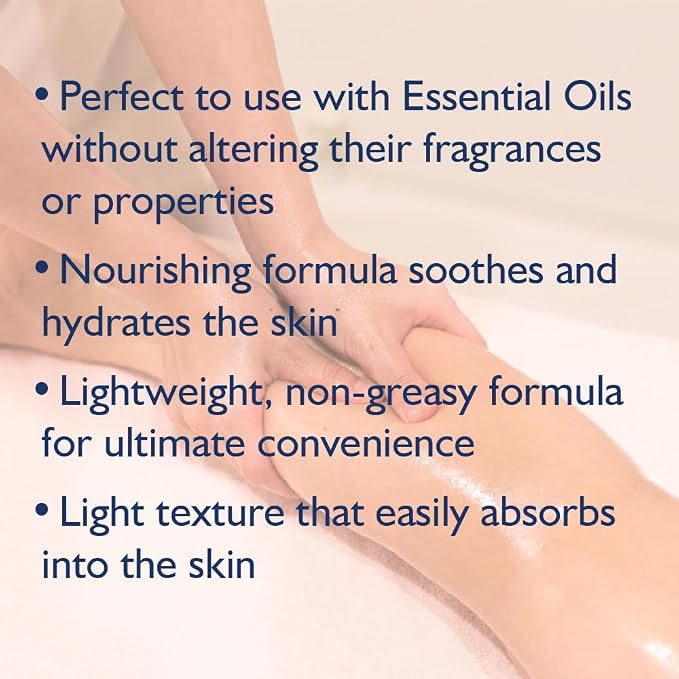 Hydro 2 Oil Unscented Massage Oil 33.8 fl oz - Water Dispersible Formula with Jojoba and Grapeseed Oil Enriched with Vitamin E