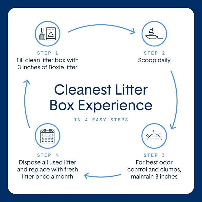 Boxiecat Cat Litter, Clumping, 32lbs, Gently Scented | 30 Day Odor Control | Clay | 2 Pack