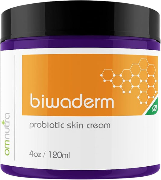 Biwaderm Probiotic Skin Cream - 4OZ Organic Based Topical Probiotics for Skin Care Eczema Treatment Psoriasis Treatment for Folliculitis Treatment Pure Aloe Vera Gel 4oz