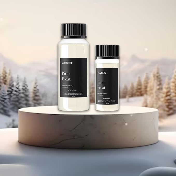 Scentia Pine Frost Essential Oil – 50 ml Christmas Diffuser Oil | Crisp Winter Blend with Fir, Pine, Citrus & Vanilla | Holiday Aromatherapy for Gifting, Candles & DIY Soaps