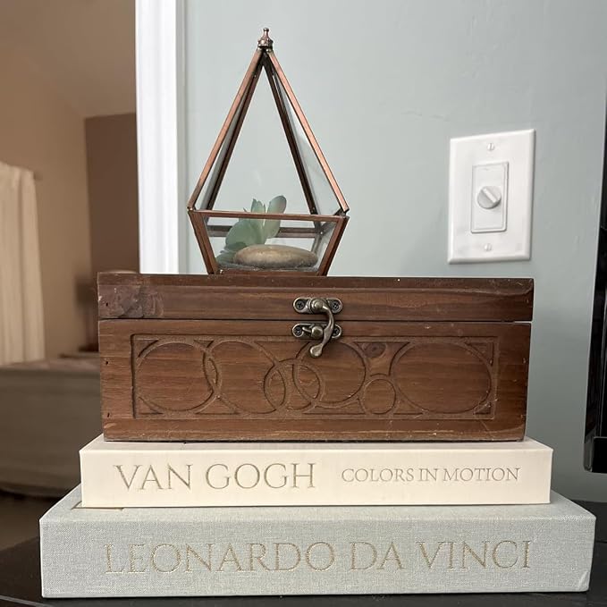 SUPERNIGHT Aesthetic Decorative Books for Home Decor, Set of 2 Linen Boxs | Storage Boxes for Living Room, Office, Coffee Table Decor, Elegant Fake/Faux Books, Hide Photo, Keepsake