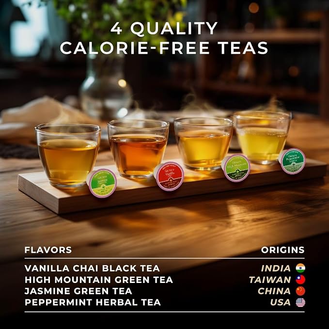 Gya Tea Co Evening Calm Tea Pod Collection Gift Set (24 Count) - Different Flavors Assorted Variety Pack
