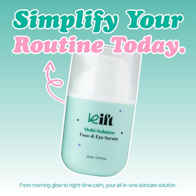 KIFT Multi-Solution Face & Eye Serum - Hydrating, Smoothing, and Soothing K-Beauty Skincare Serum for Radiant, Nourished Skin, 30ml