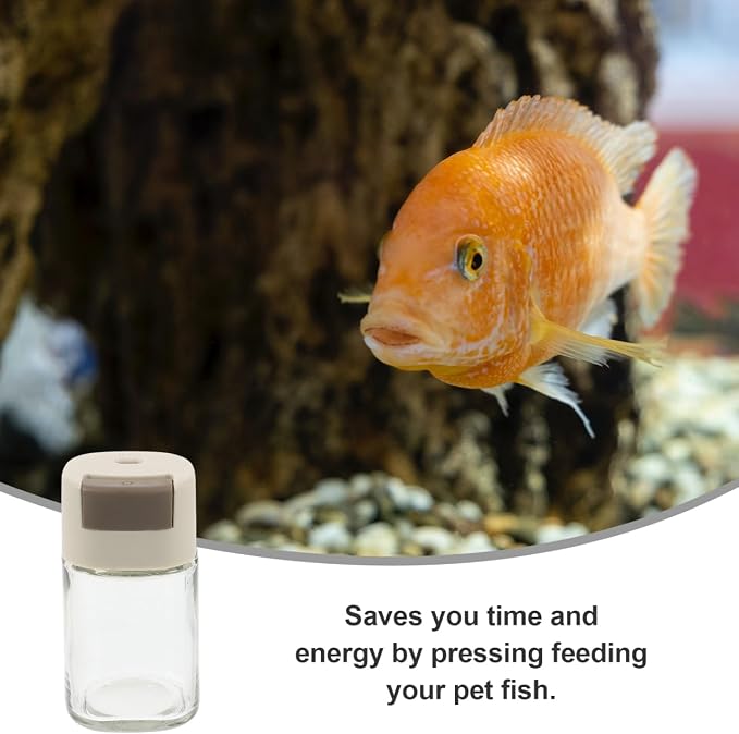 NOLITOY Manual Fish Food Dispenser Bottle, Angled Nozzle Squeeze Spot Feeder for Aquarium Targeted Feeding, Pet Food Storage for Betta Shrimp Turtles