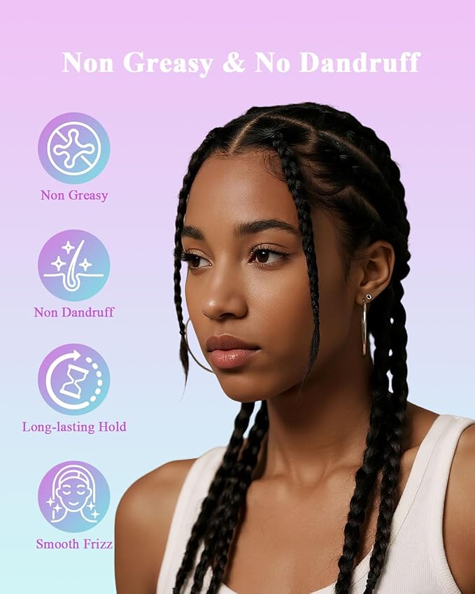 Hair Wax Stick & Slick Back Hair Brush Set - Tameing Frizz & Smoothing Flyaways for Kids, Women & Men - Creating Sleek Ponytails, Buns & Defining Edges - Styling Accessories for Teen Girls Gifts