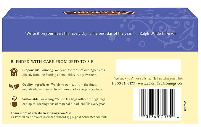 Celestial Seasonings Herb Tea True Blueberry 20 Bag (Pack of 2)