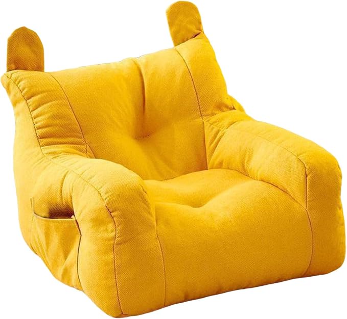Cute Pet Furniture, Pet Bed for Medium Dogs and Cats, Soft Washable Pet Beds with Non-Slip Bottom and Raised Rim for Living Room, Bedroom, Kitchen, Balcony Indoor Use (Yellow)