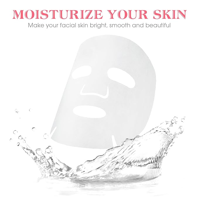 100 Pieces Diy White Facial Mask Pre-cut Spa Skin Care Skin Fiber Mask Sheets for Home Beauty Salon