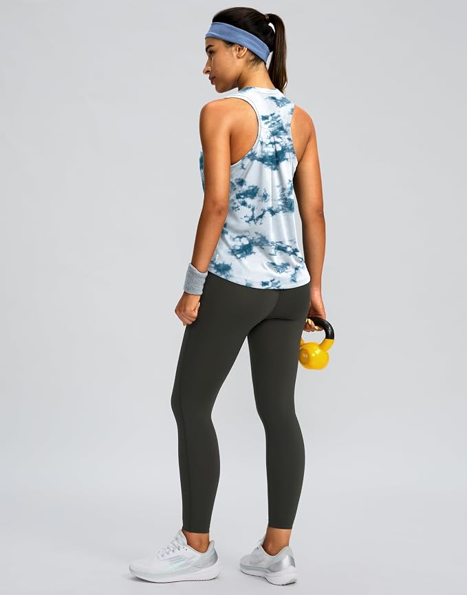 Women's Workout Tops Racerback Athletic Tank Tops Sleeveless Loose Fit Yoga Running Gym Shirts for Women