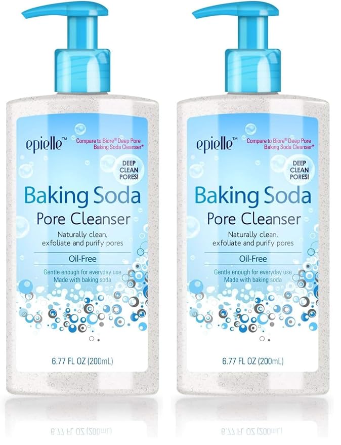 Epielle Baking Soda Pore Cleanser | Oil-Free, Gentle Daily Use | Cleanse & Exfoliate Pores for Oily & Combination Skin | 6.77 FL OZ | 2 Pack | Korean Skincare
