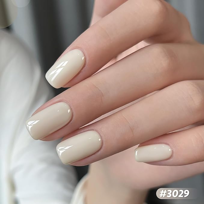 GAOY White Gel Nail Polish Set, 6 Colors Jelly Milky White Soak Off UV Light Cure Gel Polish Kit for Salon and Nail Art DIY at Home