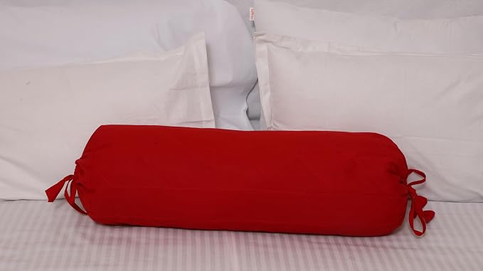 Bolster removable cover cotton (Burgundy, 6" x 16" (15cm x 40 cm))