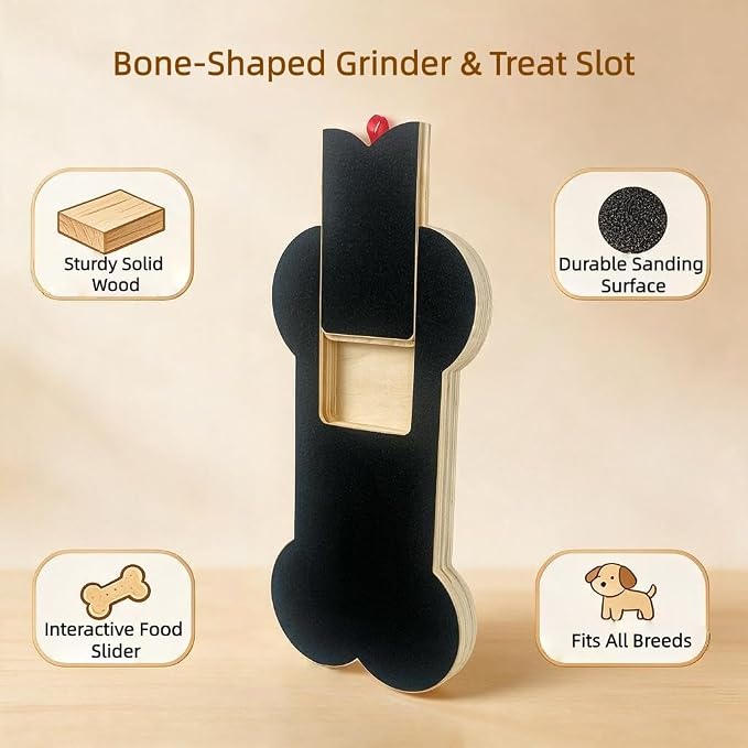 Dog Nail Scratch Board with Treat Slot,Treat Dispensing Toys