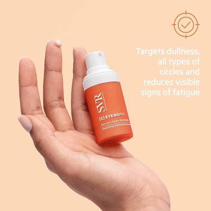 SVR C Biotic Eye Contour Cream. 5% Vitamin C Moisturizer for Puffiness, Dark Circles, Brightening & Even Skin Tone. Vegan, Made in France, 1 Fl. Oz.