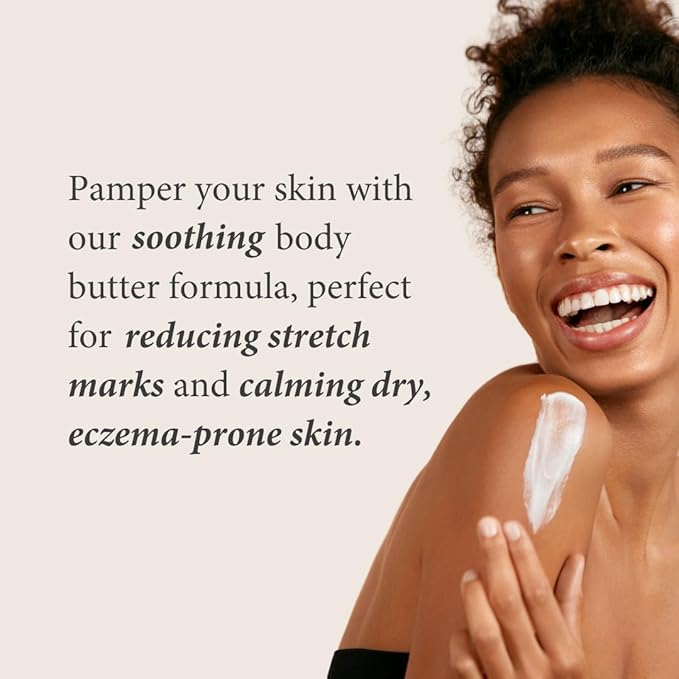 Shea Radiance P.U.R.E. Whipped Shea Butter with Colloidal Oatmeal - Whipped Body Butter Blended with Skin Soothing Oatmeal & Moisturizing Rice Bran Oil | Lavender Bliss (7 oz)