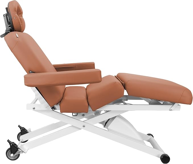 SKINACT Cleo Electric Spa Treatment Table, Facial Massage Bed ADA Compliant (Camel)