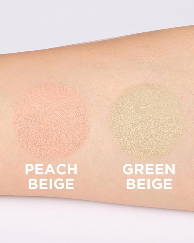 THESAEM Cover Perfection Pot Concealer 0.14oz - Green Beige Color Corrector for Redness & Blemishes - Single Pot Intensive Coverage Balm for Acne, Rosacea & Skin Troubles - Korean Makeup