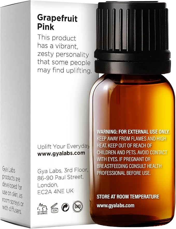 100% Pure Grapefruit Essential Oil - 0.34 Fl Oz - Grapefruit Oil for Hair, Skin, Diffuser, Aromatherapy & DIY Candle Making Scent