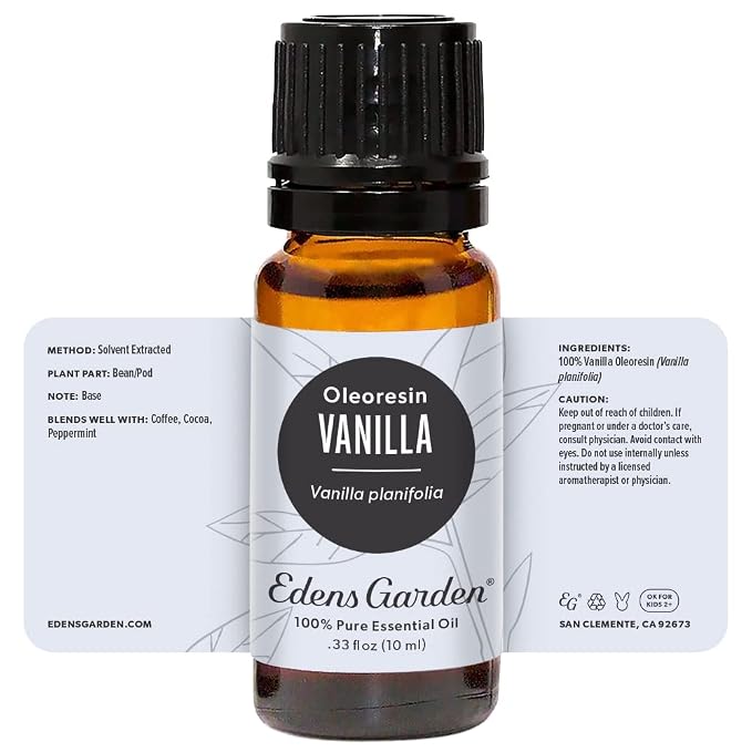 Edens Garden Vanilla- Oleoresin Essential Oil- 100% Pure Premium Grade, Undiluted, Natural, Therapeutic, Aromatherapy, The Best for Diffuser, Candle, Humidifiers, Kid Safe 10 ml (.33 fl oz)
