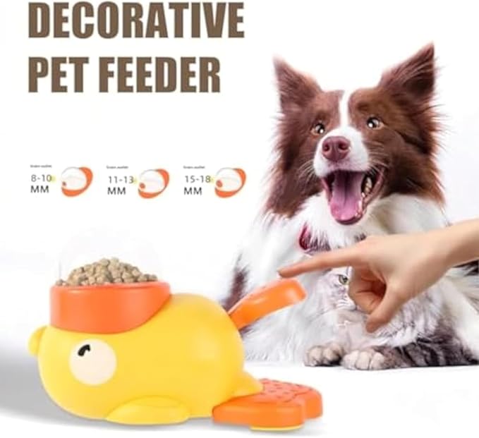 Duck Dog Treat Dispenser, Duck Dog Feeder, 2026 New Dog Interactive Treat Dispenser Toy, Foot-Powered Feeder Toy for Small & Medium Cat Dogs (1 Set)