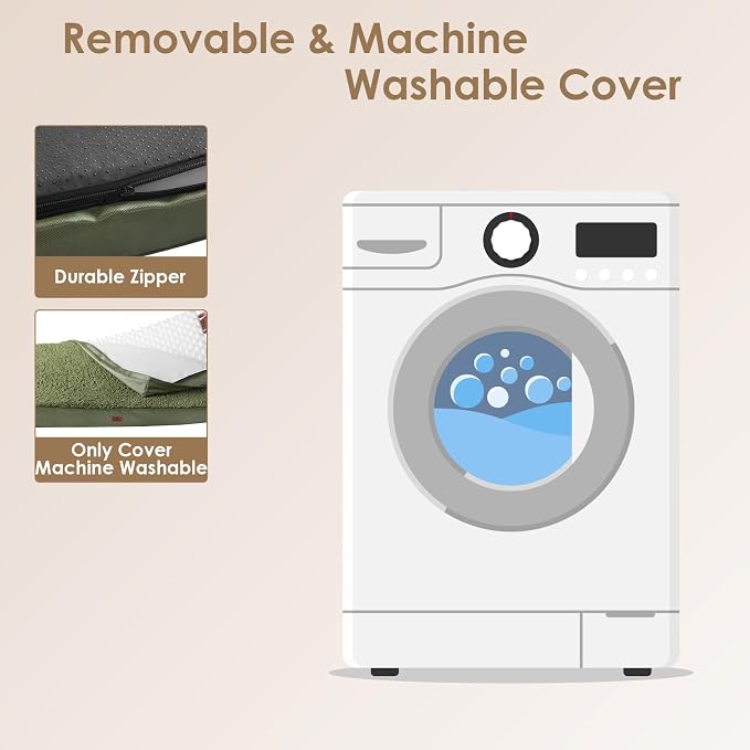 EHEYCIGA Orthopedic Dog Bed Extra Large with Removable Washable Cover, 41IN | Egg Crate Foam Support, Durable Oxford fabric, Non-Slip Bottom, Machine Washable, Soft Waterproof Plush Pet Bed Mat For Crate