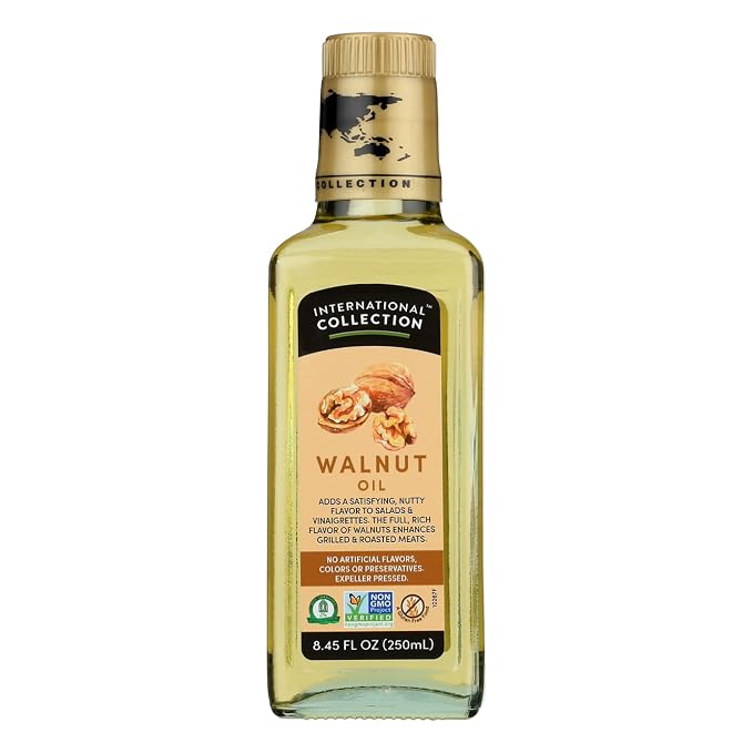 International Collection Walnut Oil, 8.45 fl oz (Pack of 1) | Expertly Sourced, Quality Oils | NonGMO Project Certified, No Artificial Flavors, Gluten Free, Vegan, Kosher & Halal Approved