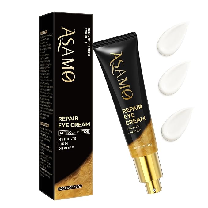 ASAMO Eye Cream for Dark Circles and Puffiness - Under Eye Moisturizer to Reduce Fine Lines & Wrinkles