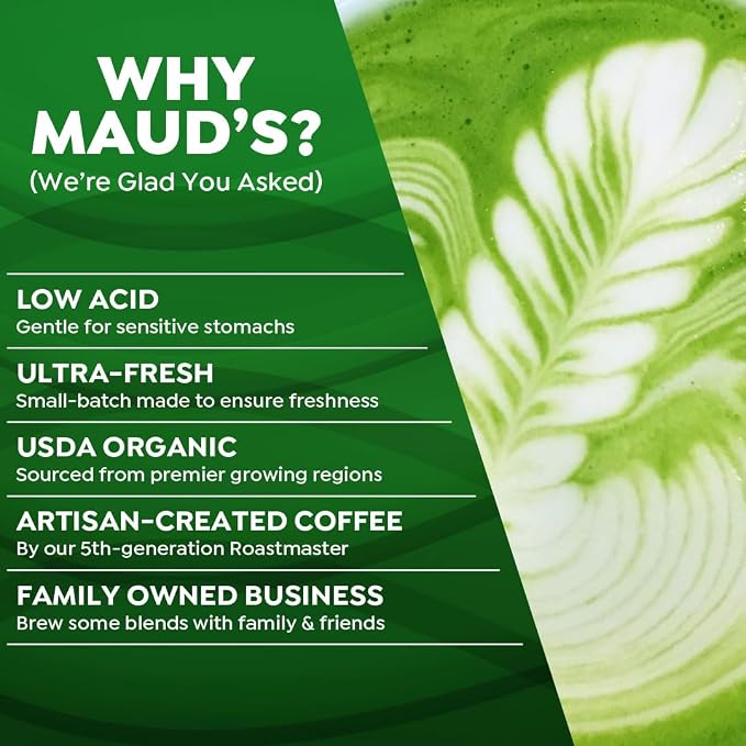 Maud's Matcha Latte Pods, 16 ct, Single Serve Tea Pods - Compatible with Keurig K Cups Maker