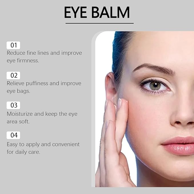 2Pcs Under Eye Balm Set Turmeric Eye Cream, Reduces Under-Eye Bags Reduces Wrinkles Firming & Hydrating Eye Cream for All Skin Types