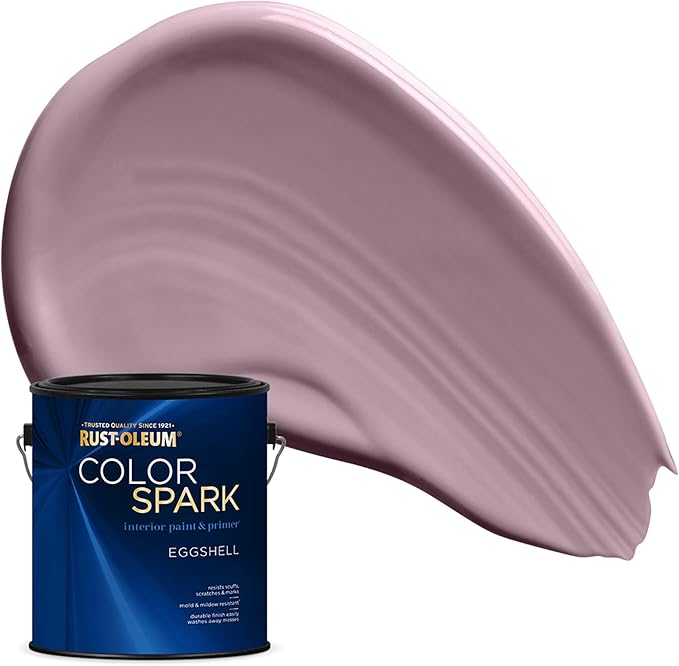Rust-Oleum Color Spark Interior Paint and Primer in One, Eggshell, Dusty Orchid, 1 Gallon