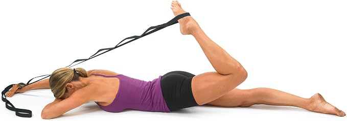OPTP The Original Stretch Out Strap with Exercise Poster, USA Made Top Choice Stretch Out Straps for Physical Therapy, Yoga Stretching Strap or Knee Therapy (XL)