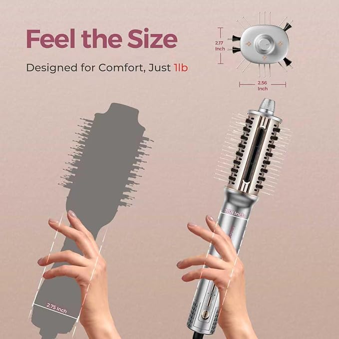 Lecomely 3 in 1 High Speed Hair Dryer Brush, Blow Dryer Brush in One for 300% Faster Dry & Style, Blowout Hot Air Brush, One Step Straightener Volumizer with Negative Ions for Smooth AirBlow B3