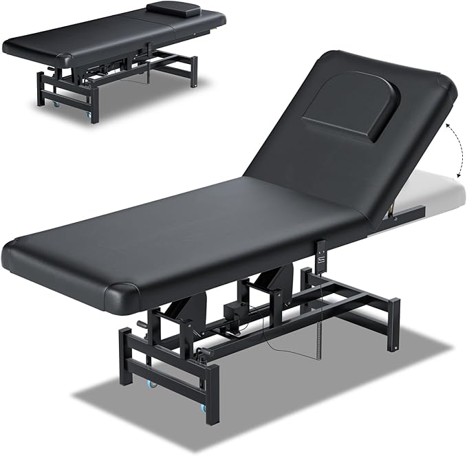 Fully Electric Massage Table with Lift, 1500lbs Capacity - Professional Adjustable Facial Bed for Estheticians, Spa & Waxing, Heavy-Duty 550lbs Capacity 2r1