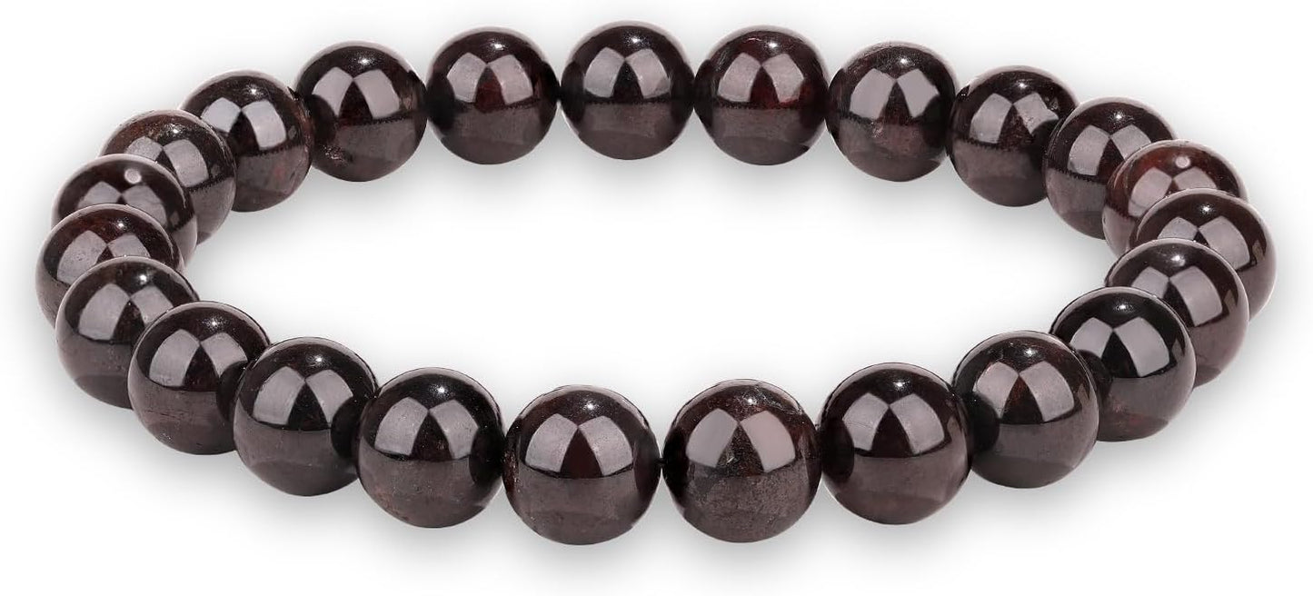 Crystal Vibe 8mm Beaded Bracelets For Women Men - Healing Crystal Bracelet - Adjustable Size