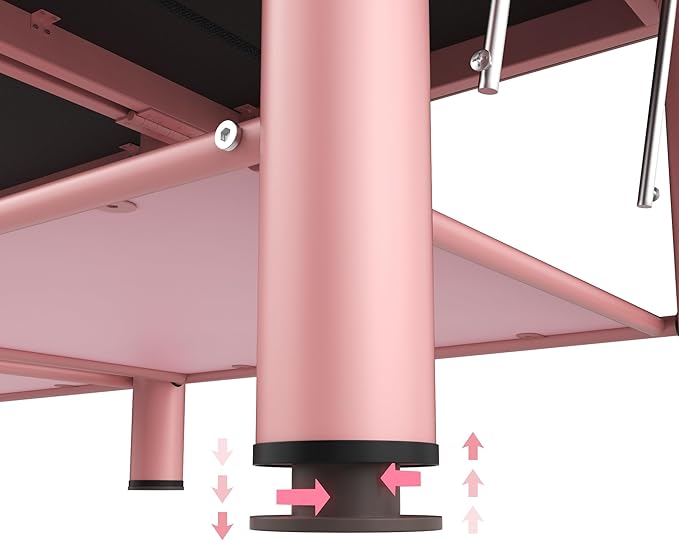 pouseayar Pink Stationary Massage Table Folding Bed with Backrest & Storage Space for Treatment Table Physical Therapy Table Spa Facial Bed, Metal Frame PU Leather, 30.5'' Wide × 75'' Long