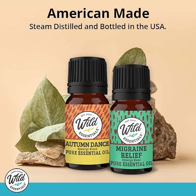 Wild Essentials Cold and Flu Relief 100% Pure Essential Oil Synergy Blend 10ml, Therapeutic Grade Formula for Congestion, Aches, migraines, Made in The USA