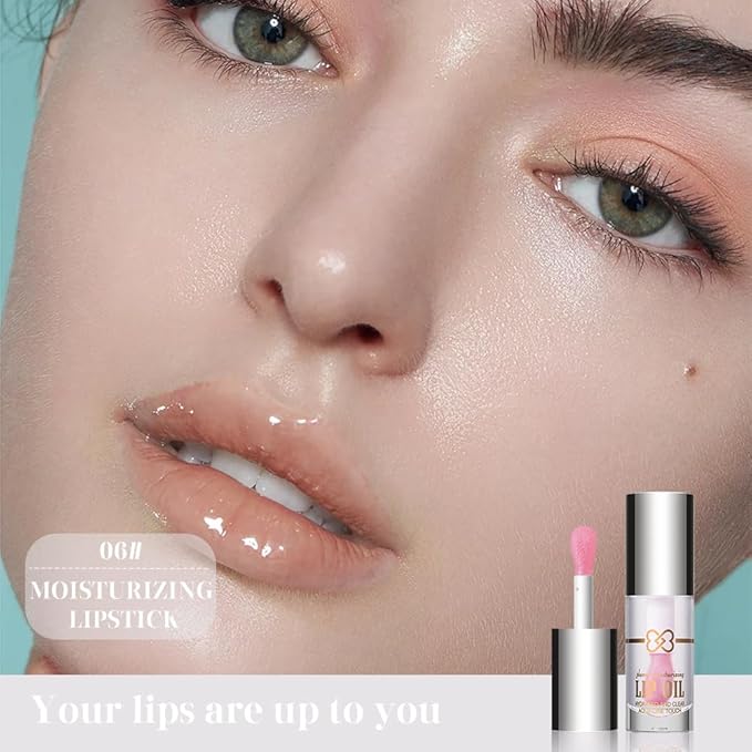 Hydrating Lip Oil, Nourishing Lip Lacquer with Non-Sticky Formula, Color Changing, 0.35 Ounce (6#, 1 Count (Pack of 1))