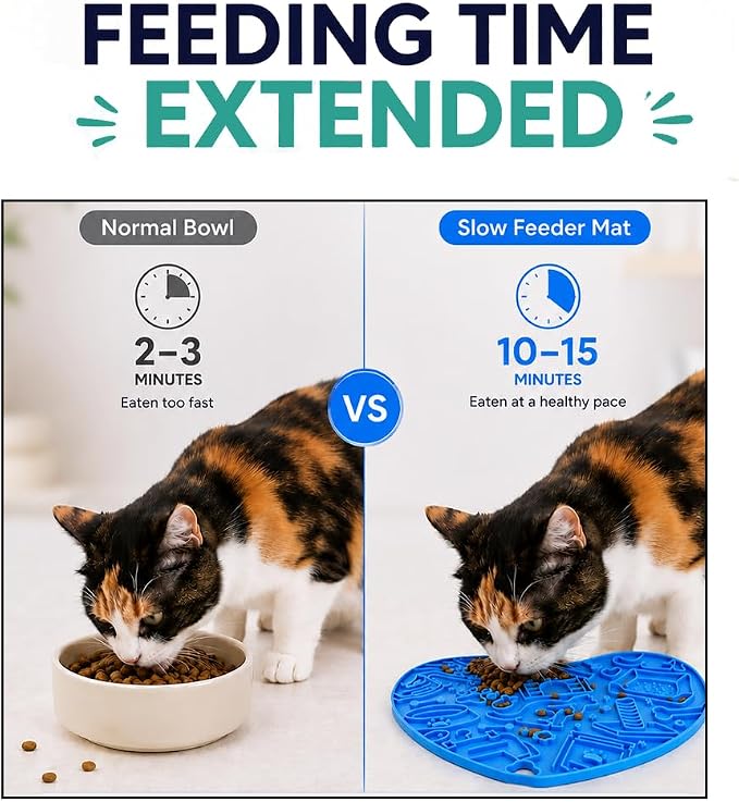 Interactive Cat Puzzle Feeder & Dog Enrichment Toy, Slow Feeder for Indoor Cats, Kittens, Puppies & Small Dogs, Treat Dispensing Food Puzzle to Encourage Foraging, Mental Stimulation & Reduce Boredom