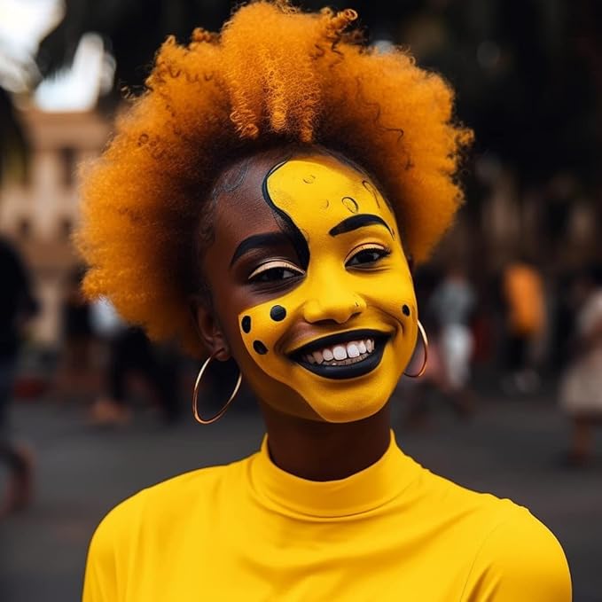 Face and Body Paint Yellow(30gm)Non-Toxic High-Quality Paint for Children and Adults Halloween Makeup, Costumes, Festivals