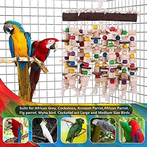 20.5"X 11" Large Bird Parrot Chewing Toy-Natural Wooden Parrot Tearing Toys