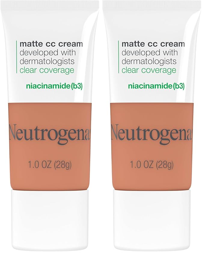 NEUTROGENA Clear Coverage Color Correcting Cream 1.0 oz. 7.5 / Ginger (Pack of 2)