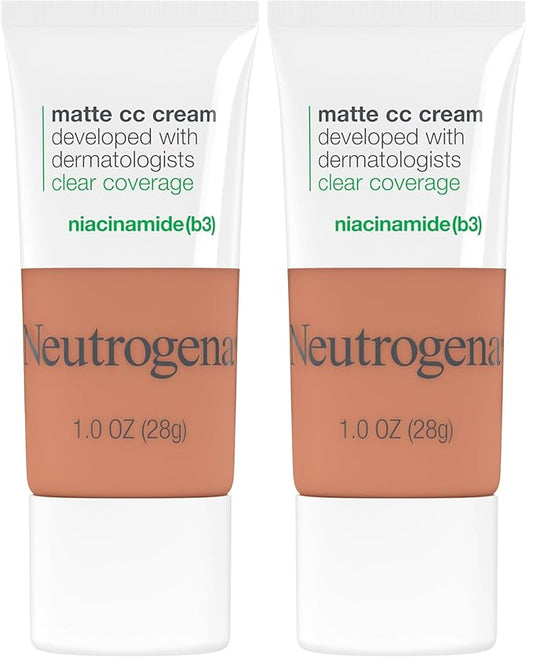 NEUTROGENA Clear Coverage Color Correcting Cream 1.0 oz. 7.5 / Ginger (Pack of 2)