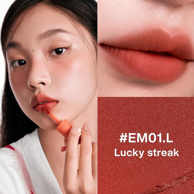 INTO YOU Matte Lipstick, Long Lasting Red Lip Stick for Women, Multi-Purpose for Lips and Cheek, Non-Fade, Makeup, Regal Red for Prosperity & Lucky, EM01.L
